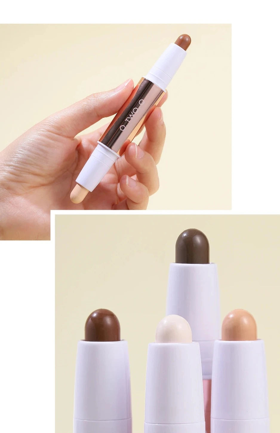 O.TWO.O Contour Stick 2-em-1 - Caneta de Contorno e Iluminador à Prova de Água shopjponline.com