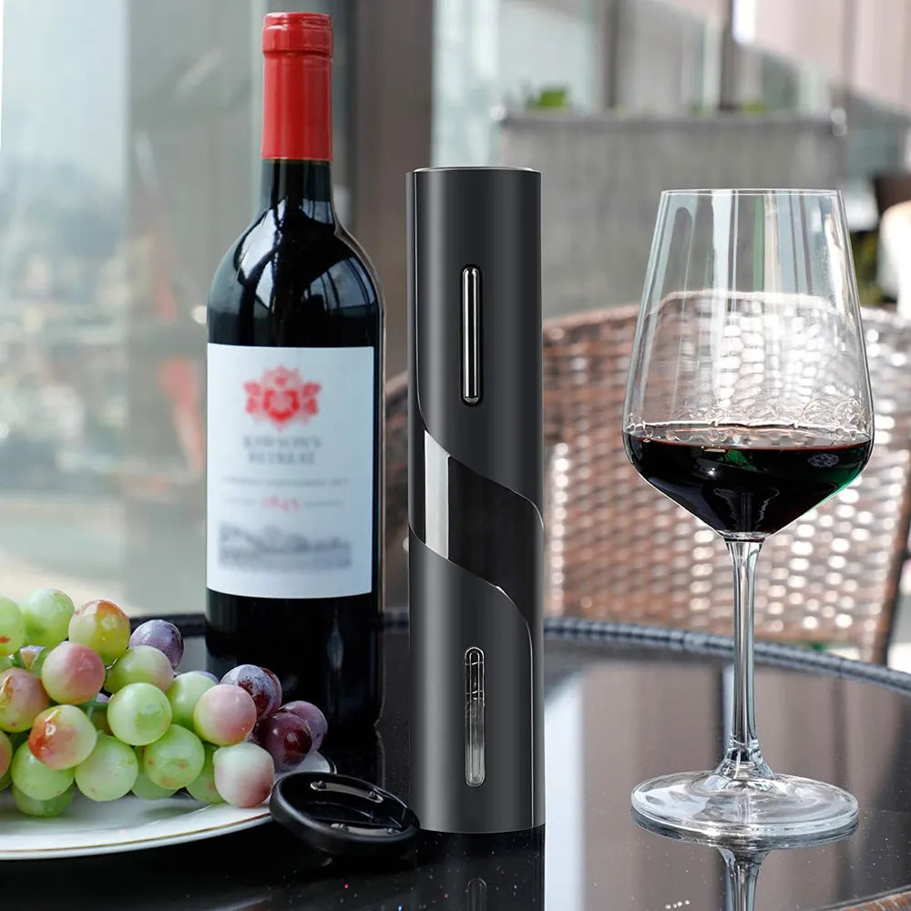 Abridor Elétrico de Vinho com Bateria - Acessório para Bar e Cozinha shopjponline.com