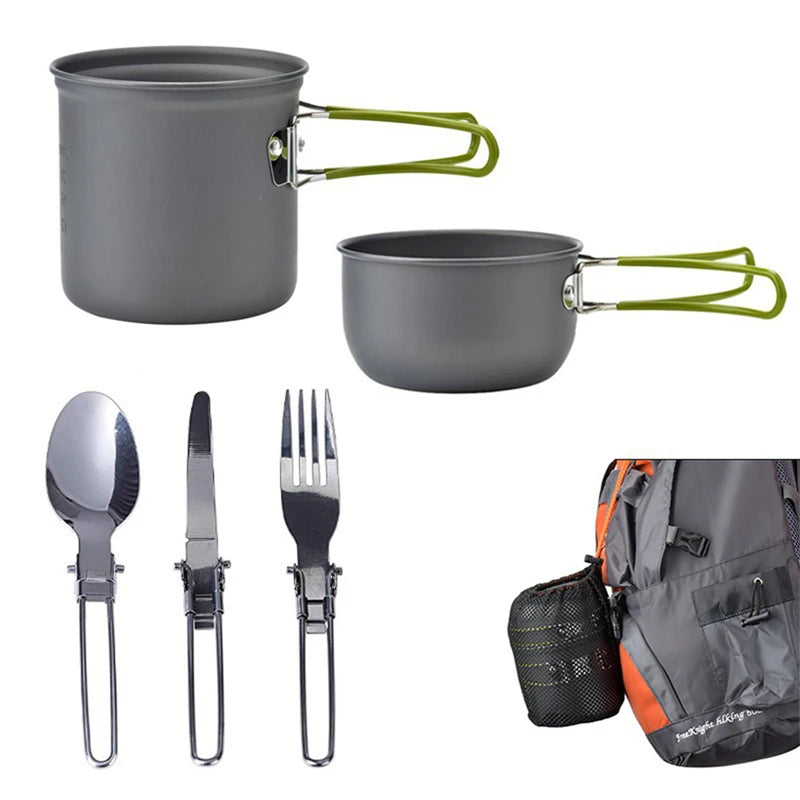 Conjunto de Cozinha Portátil para Campismo: Fogão a Gás Mini e Utensílios - Aventureiro Chef shopjponline.com