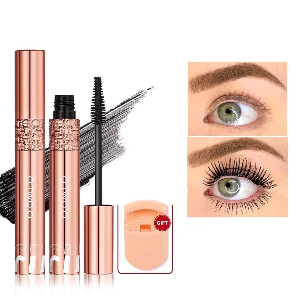 O.TWO.O Mascara Waterproof Lengthens Eyelashes Extension Black Non-smudge Lengthening Volume 5D Silk Fiber Mascara Cosmetics shopjponline.com