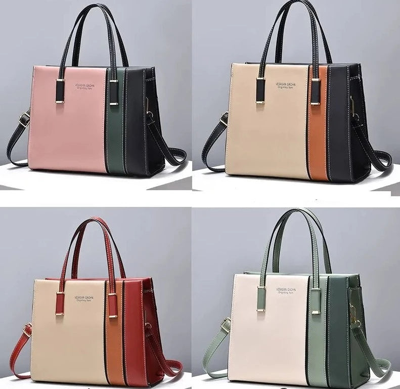 Bolsas Artesanais em Patchwork para Mulheres: Tote de Grande Capacidade, Alça Ajustável, Estilo na Moda" shopjponline.com