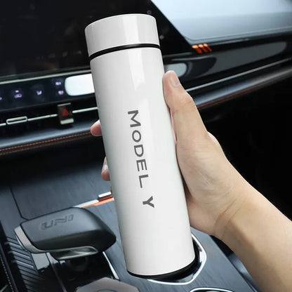 Garrafa Térmica Digital de 500ml para Tesla Model Y - Ecrã Inteligente de Temperatura - Desfrute de Bebidas Quentes em Qualquer Lugar shopjponline.com