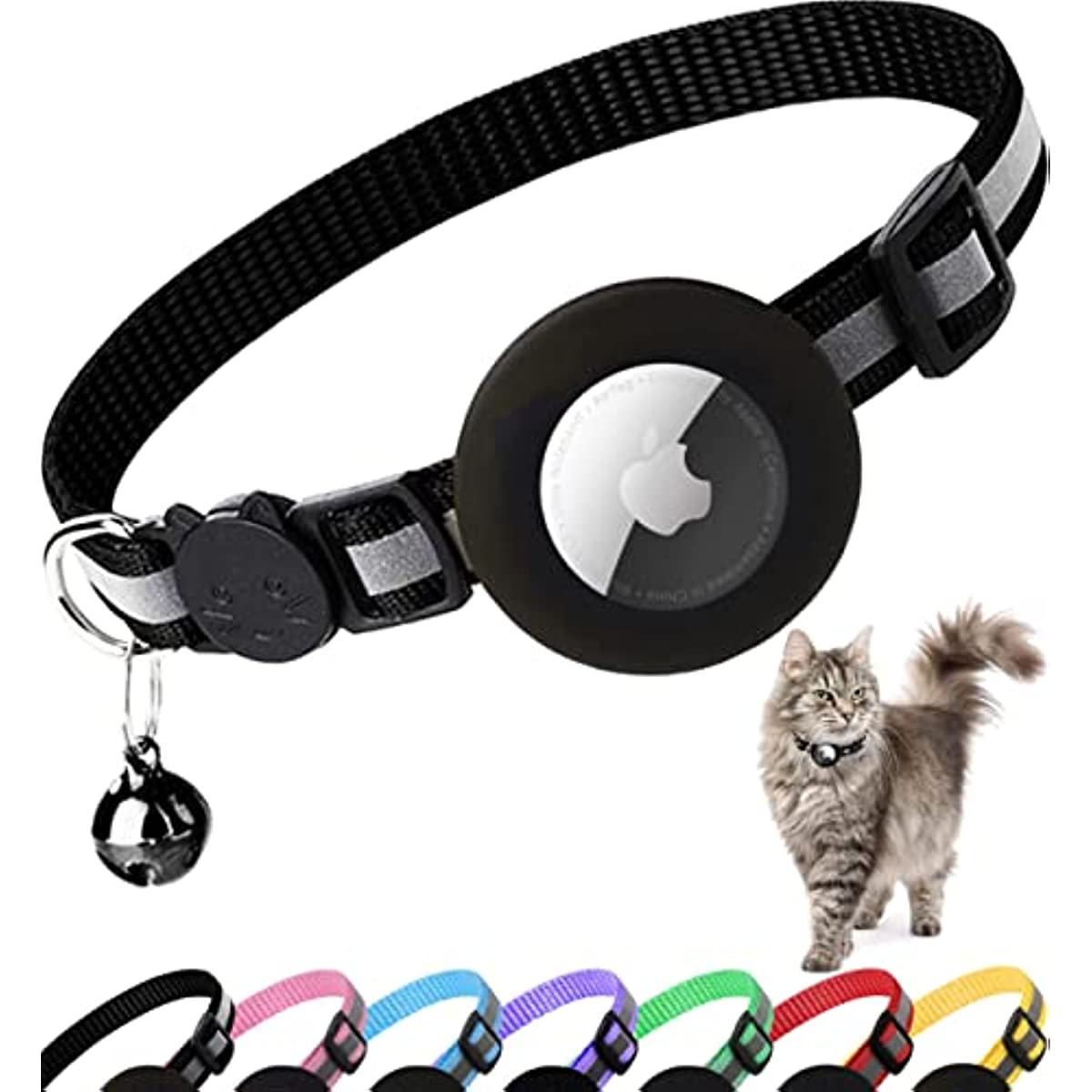 Seu gato sempre ao alcance: Garanta a tranquilidade de saber onde está seu peludo com a ATUBAN Airtag Cat Collar, uma coleira que une segurança e tecnologia. shopjponline.com