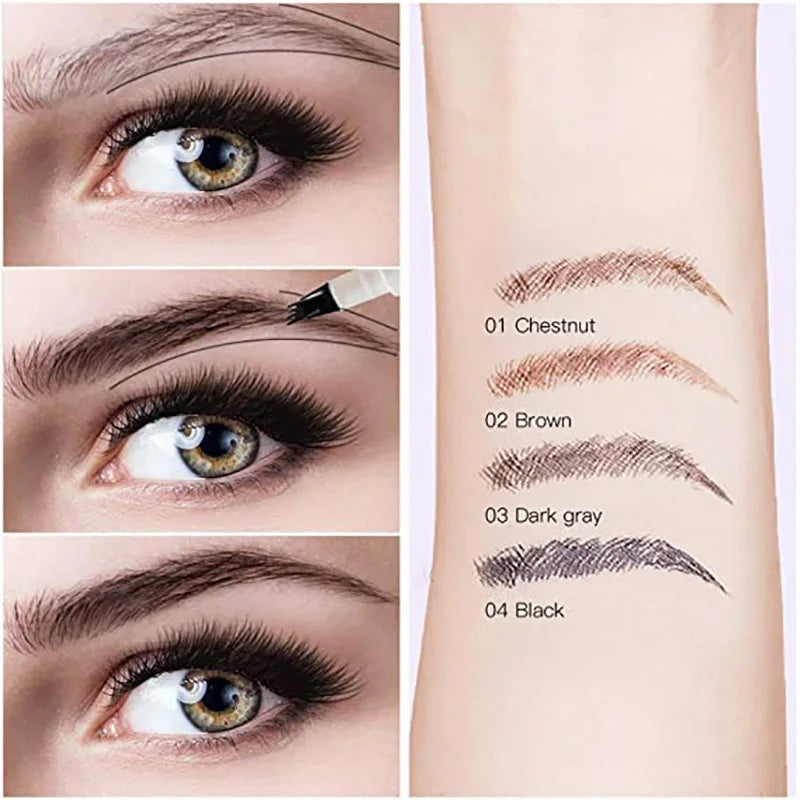 Caneta de Sobrancelhas Microblading 4D - Castanho Escuro e Impermeável shopjponline.com