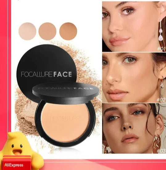 FOCALLURE Beleza Duradoura - Pó Compacto 9 Cores: Impermeável e Cobertura Perfeita shopjponline.com