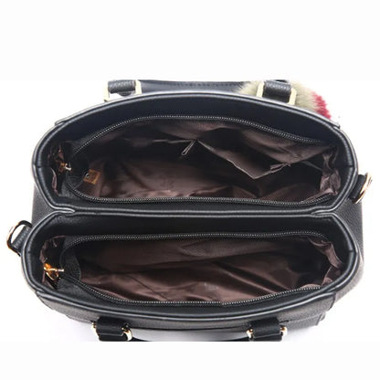 Elegante Bolsa Senhora Vintage em Pele PU com Franjas e Alça Transversal Boston" shopjponline.com